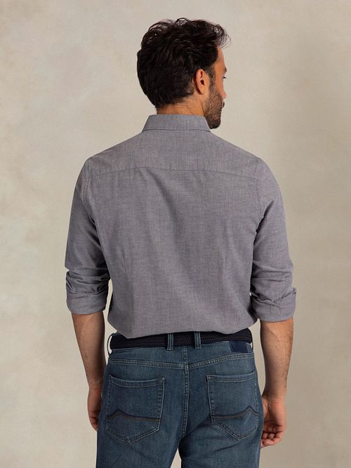 Koszula NZA Barn Twill z kołnierzykiem button-down w kolorze granatowym Model / Achterkant