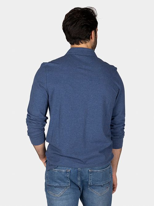 NZA Longsleeve Polo Marshall Dusk Navy Model / Achterkant