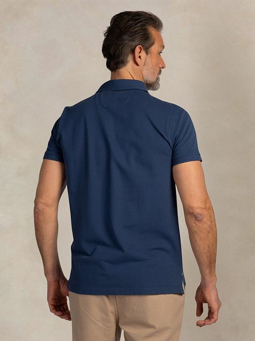 NZA Polo Hawera Navy Sky Model / Achterkant