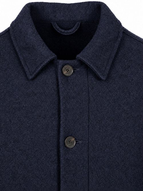 Overshirt Suitable z wełny bouclé w kolorze granatowym Product / Detail