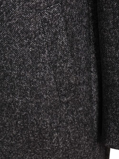 Suitable Coat Wełna Herringbone Granatowy