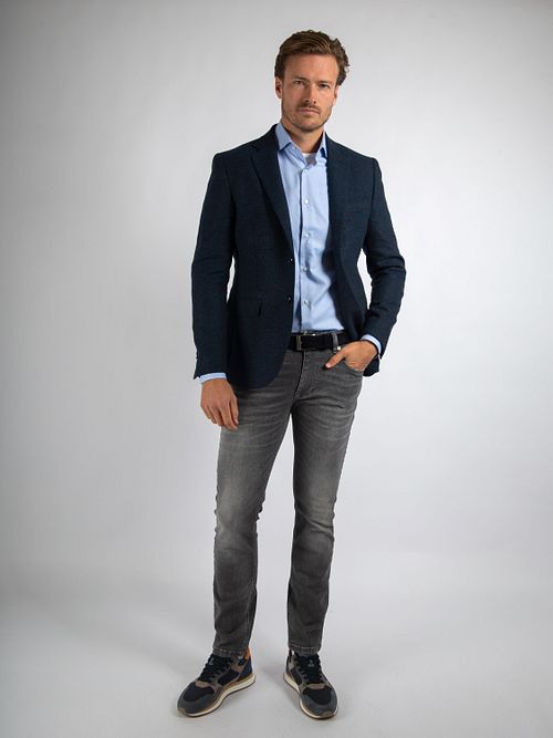 Suitable Herringbone Marynarka Navy Model / Voorkant