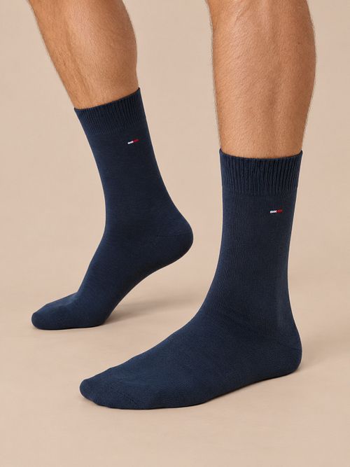Tommy Hilfiger 2-pack skarpetki Birdseye w kolorze niebieskim 004 Model / Voorkant