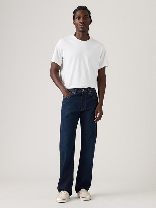 Jeansy Levi's 501 Dark Indigo w kolorze ciemnoniebieskim Model / Voorkant