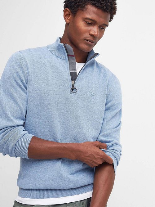 Sweter Barbour Half Zip jasnoniebieski Product / Detail