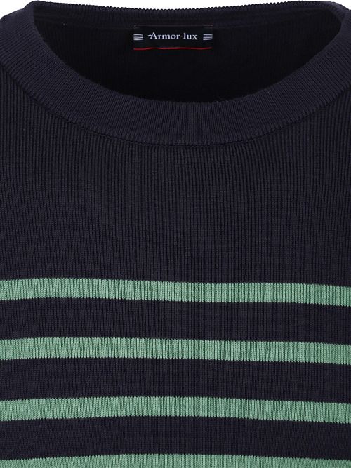 Sweter Armor-Lux Groix w granatowo-zielone paski Product / Detail