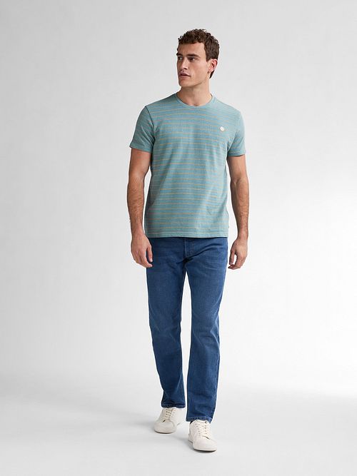 Petrol dzianinowy T-Shirt Mahi Ocean Blue Model / Voorkant