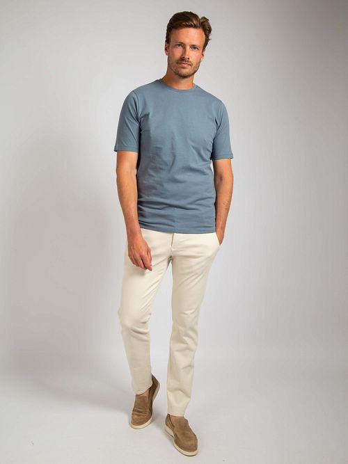 Suitable Respect T-shirt Jim Niebieski Model / Voorkant