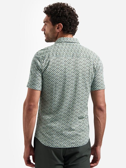 No Excess Camisa Casual Estampado Verde Model / Achterkant
