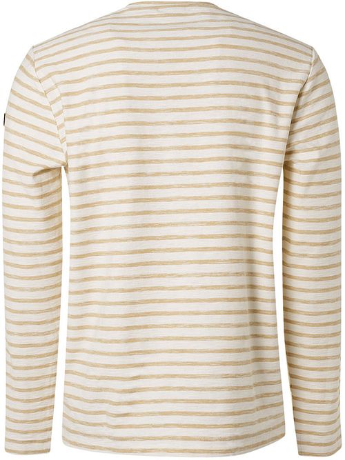 No Excess T-Shirt de manga larga a rayas beige Product / Achterkant