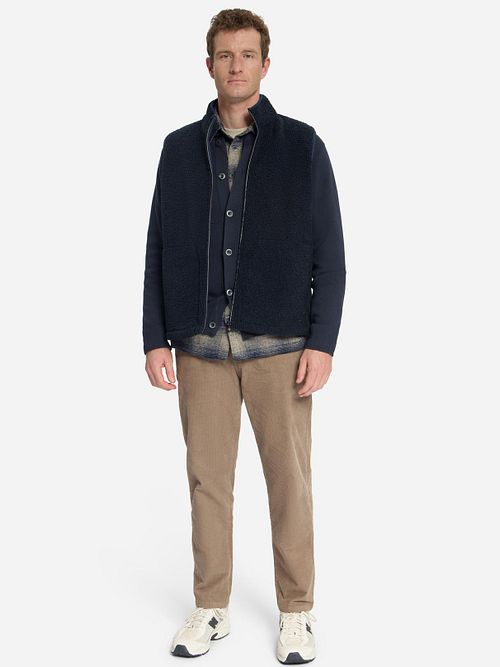 No Excess Cardigan Full Button Heavy Knit Navy Model / Voorkant