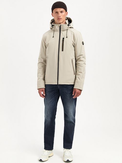 No Excess Jacket Softshell Stone Model / Voorkant