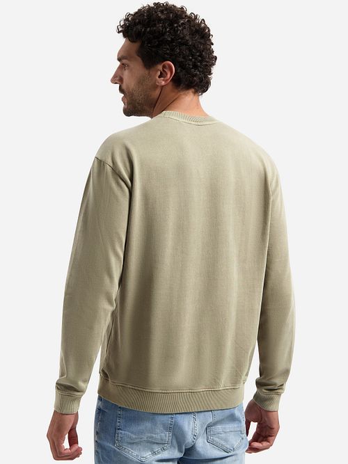 No Excess Felpa Girocollo Taupe Model / Achterkant
