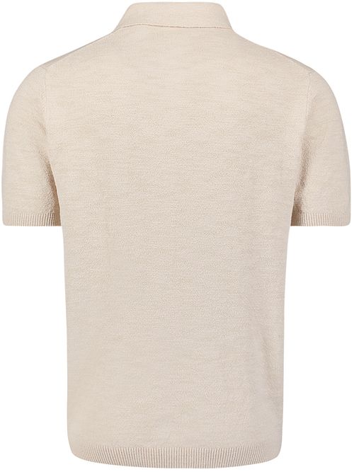 No Excess Half Zip Poloshirt Ecru Product / Achterkant
