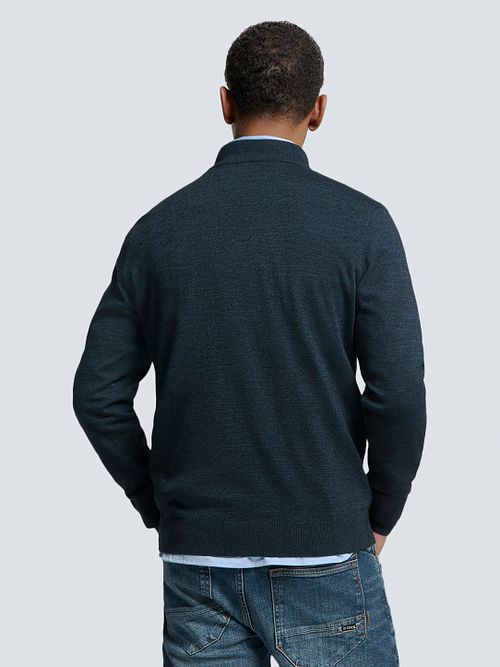 No Excess Half Zip Tröja Marinblå Model / Achterkant