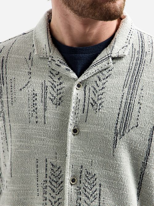 No Excess Short Sleeve Jacquard Hemd Druck Kit Model / Detail