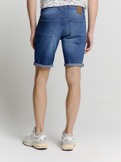 No Excess Short Denim Stretch Stone Model / Achterkant
