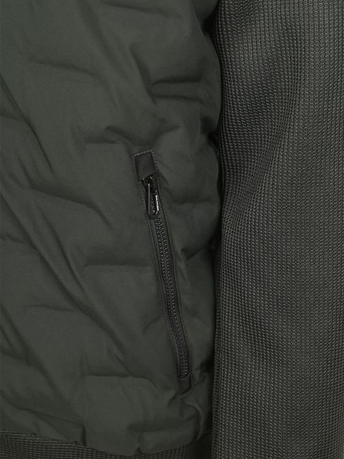 No Excess Jacket Knitted Sleeve Dark Green Product / Detail