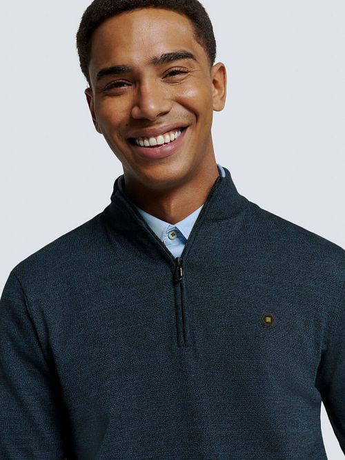Jersey Half Zip No Excess en azul marino Model / Voorkant