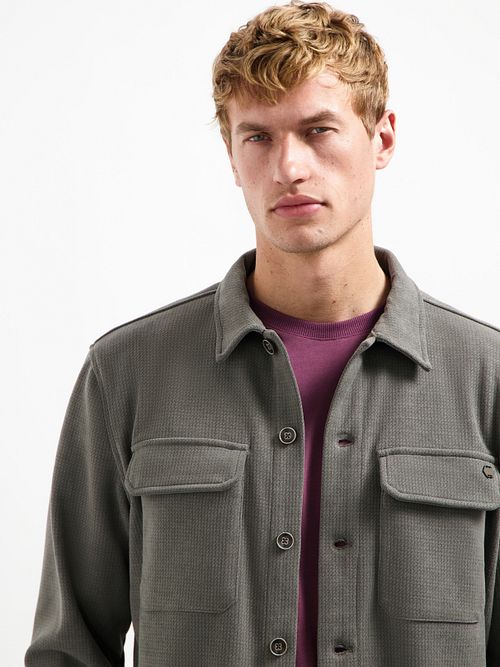 Overshirt No Excess w kolorze szarym Model / Voorkant