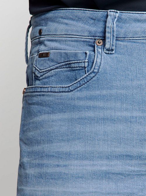 No Excess Kort Denim Stretch Blegmiddel Model / Detail