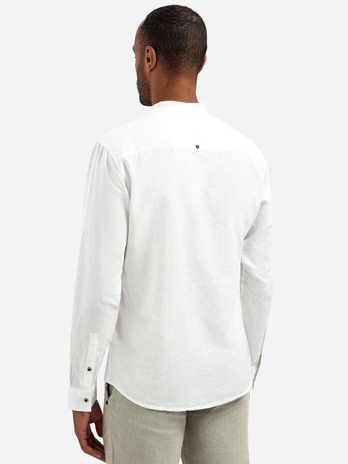 No Excess Linen Blend Camicia White Model / Achterkant