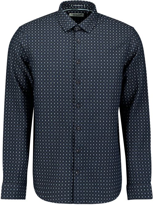 No Excess Overhemd Jacquard Print Navy Product