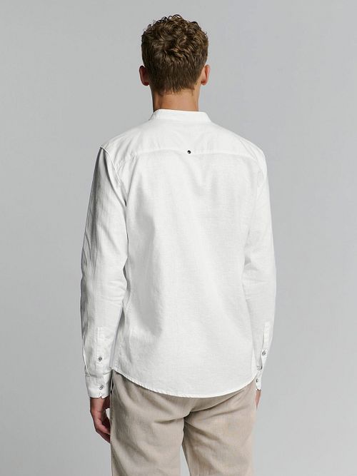 No Excess Overhemd Linnen Blend Wit Model / Achterkant