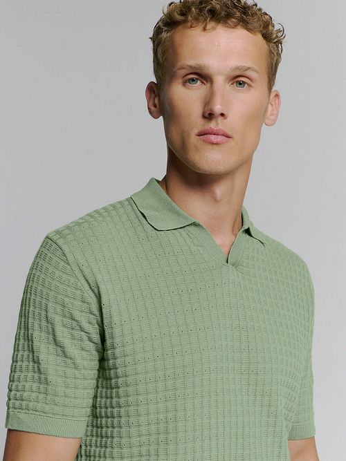 No Excess Poloshirt Grøn Model / Voorkant