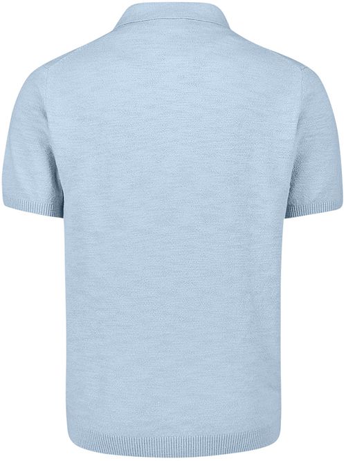No Excess Polo Mezza Zip Azzurro Product / Achterkant