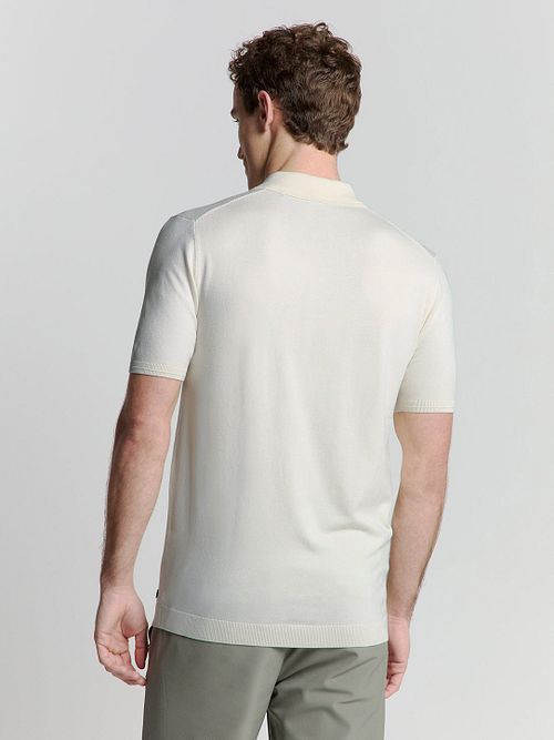 No Excess Polo z półzamkiem, Off White Model / Achterkant