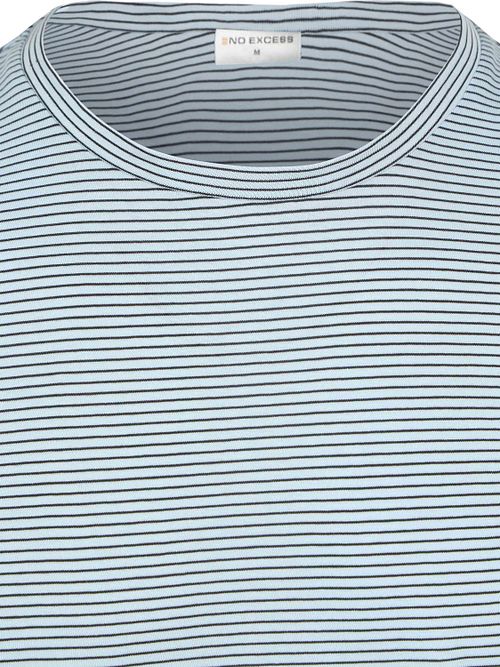 No Excess Randig T-Shirt Ljusblå Product / Detail