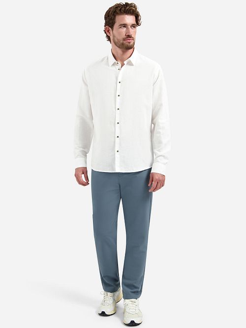 No Excess Shirt Linen Blend White