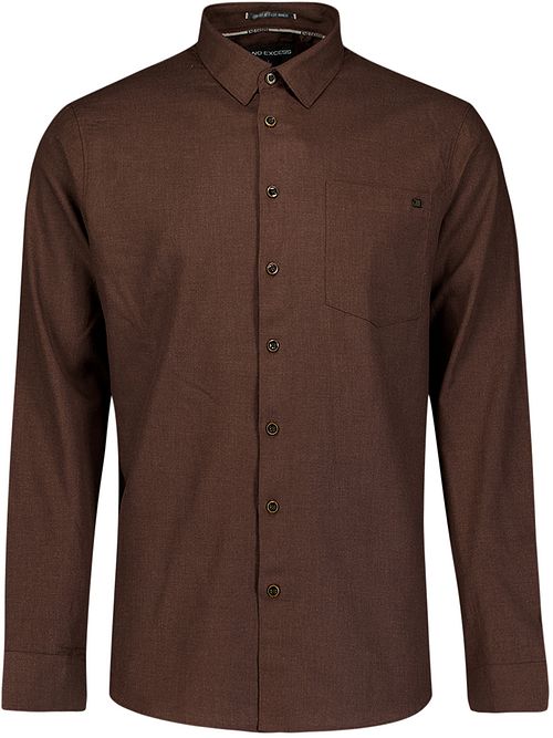 No Excess Skjorte Brun Melange Flannel Product