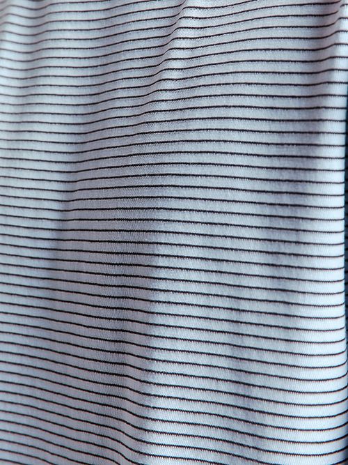 No Excess Stripes T-Shirt Lichtblauw Model / Detail