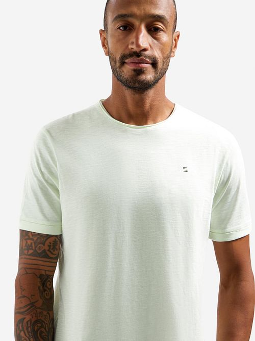 No Excess T-Shirt Slub Lichtgroen Model / Voorkant