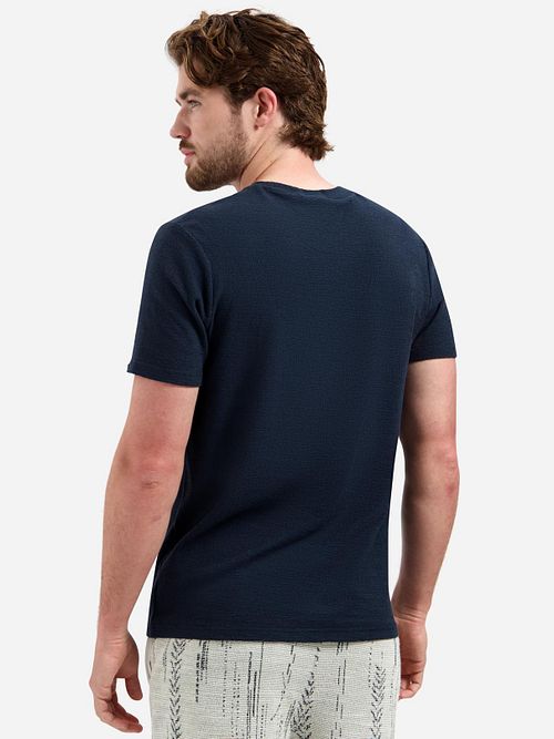 No-Excess T-Shirt Jacquard Navy Model / Achterkant