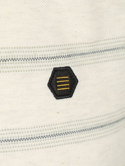 No-Excess T-Shirt cuello redondo jacquard a rayas ecru Product / Detail