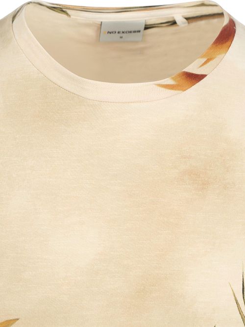 No-Excess T-shirt Med Print og rund hals i ecru-farve Product / Detail