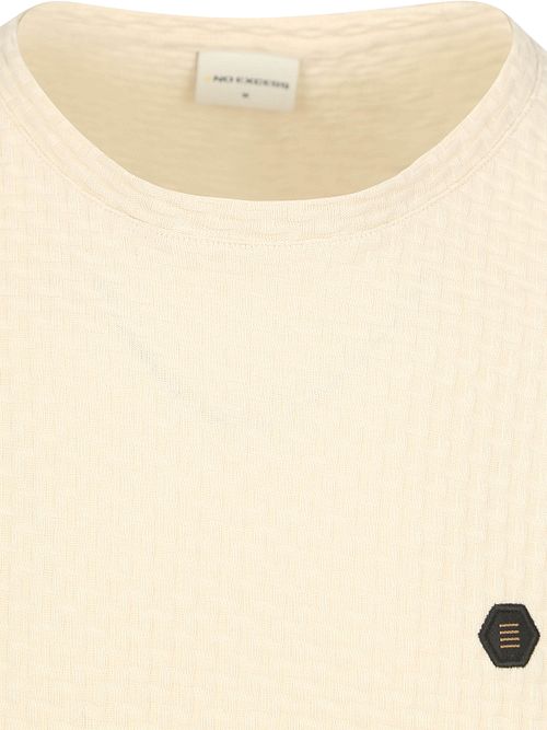 No-Excess T-Shirt żakardowy Ecru Product / Detail