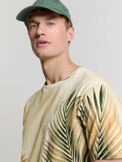 No-Excess T-shirt Rundhals Print Ecru Model / Voorkant