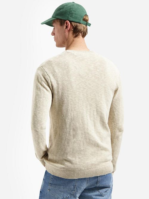 No Excess Trøje Slub Beige Model / Achterkant