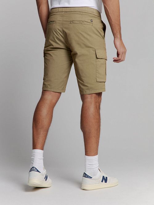 No Excess Short Stretch Cargo Khaki Model / Achterkant