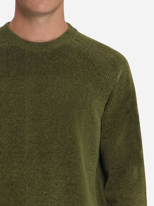 No Excess Trui Chenille Olive Model / Detail