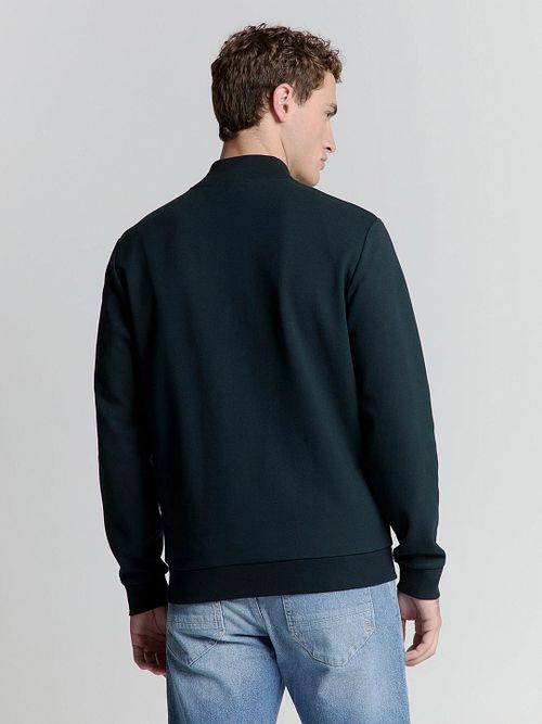 No Excess Vest Zipper Jacquard Navy Model / Achterkant