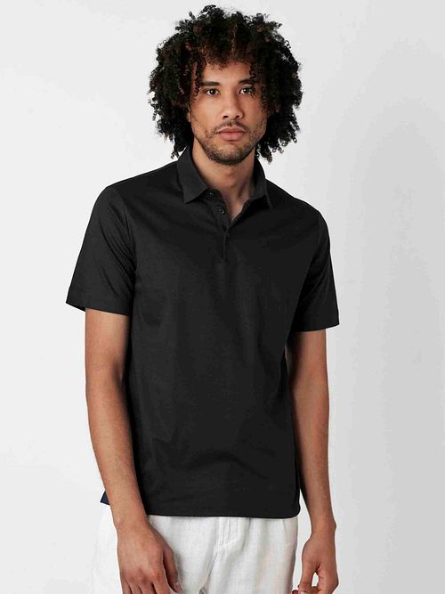 Desoto Poloshirt Essential Black Model / Voorkant