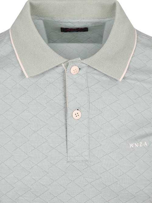 NZA Goora Polo Jacquard Mist Green Product / Detail