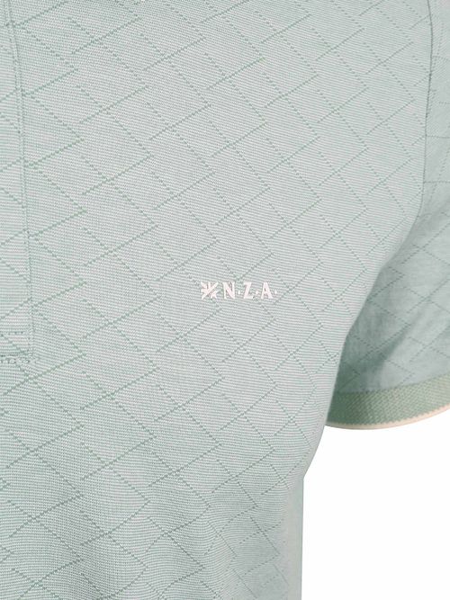 NZA Goora Polo Jacquard Mist Green Product / Detail