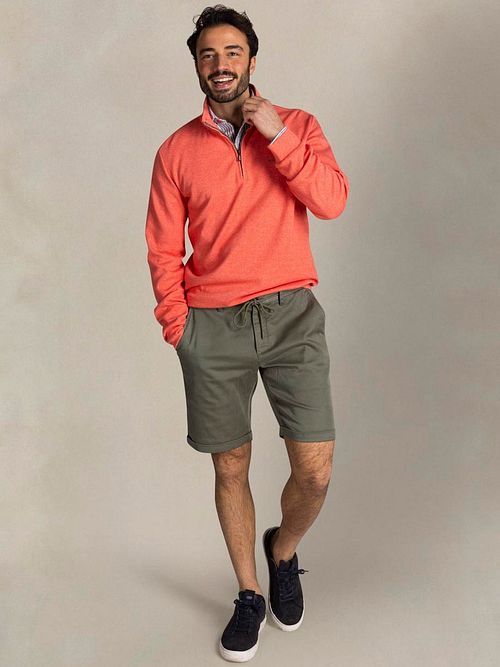 NZA Half-Zip Mokau Orange Model / Voorkant