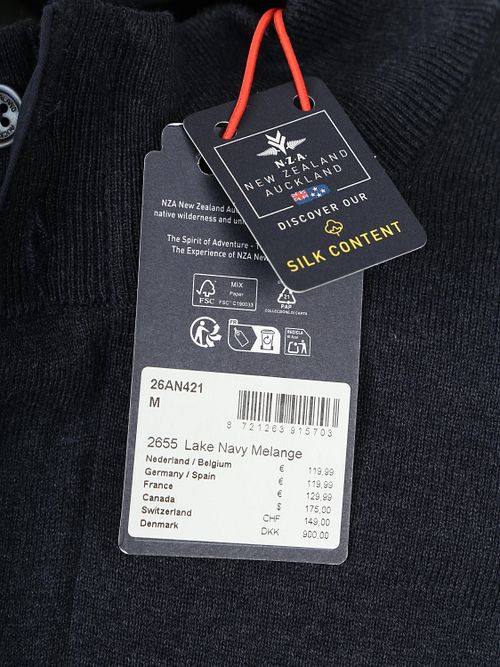 NZA Half Zip Trui Akar Melange Navy